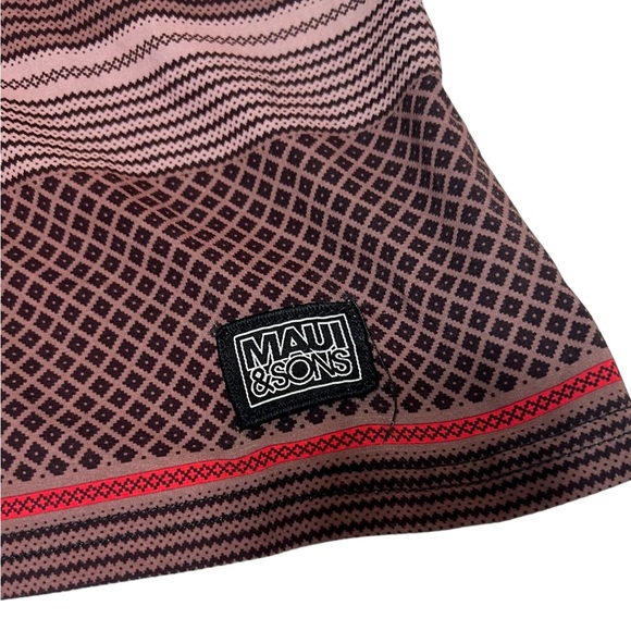 MAUI & SONS Men’s Board Shorts M Pocket Drawstring & Hook/loop Closure Men 32 - Picture 2 of 11